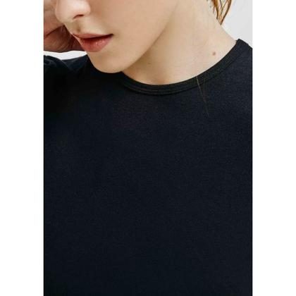 Imagem de Blusa Básica Feminina Manga Longa Com Elastano - Preto Hering