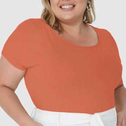 Imagem de Blusa Básica Plus Size Decote Redondo Feminina Malwee - 87841