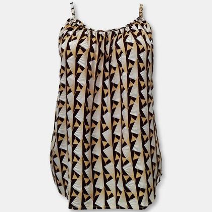 Imagem de Blusa Bata Alça Com Regulagem Viscose Estampada Gg Plus Size