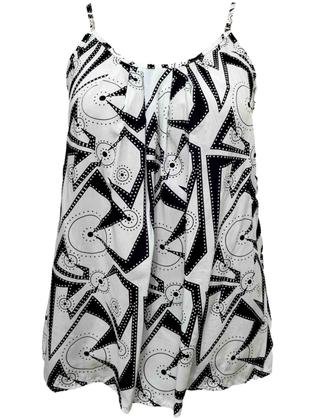 Imagem de Blusa Bata Alça Com Regulagem Viscose Estampada Gg Plus Size