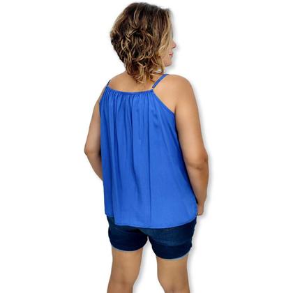 Imagem de Blusa Bata Alça Com Regulagem Viscose Estampada Gg Plus Size