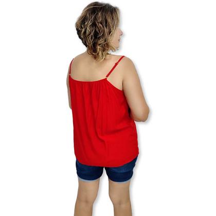 Imagem de Blusa Bata Alça Com Regulagem Viscose Estampada Gg Plus Size