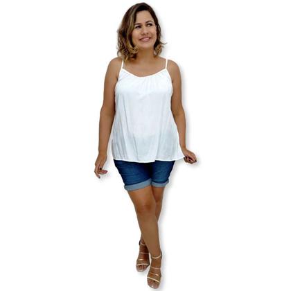 Imagem de Blusa Bata Alça Com Regulagem Viscose Estampada Gg Plus Size