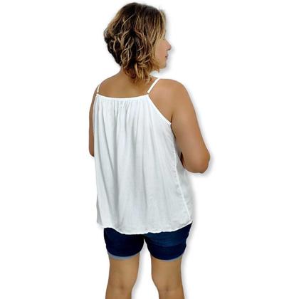 Imagem de Blusa Bata Alça Com Regulagem Viscose Estampada Gg Plus Size