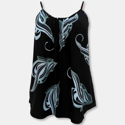 Imagem de Blusa Bata Alça Com Regulagem Viscose Estampada Gg Plus Size