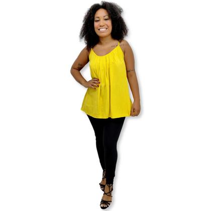 Imagem de Blusa Bata Alça Com Regulagem Viscose Estampada Gg Plus Size