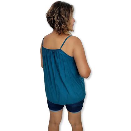 Imagem de Blusa Bata Alça Com Regulagem Viscose Estampada Gg Plus Size