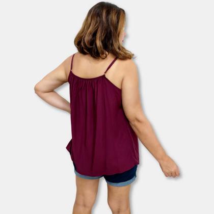 Imagem de Blusa Bata Alça Com Regulagem Viscose Estampada Gg Plus Size