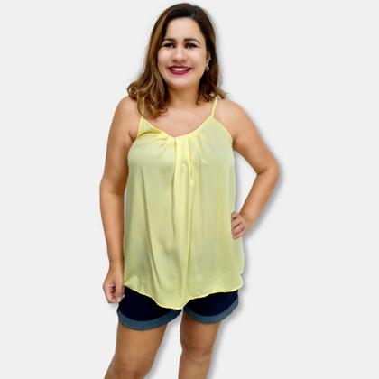 Imagem de Blusa Bata Alça Com Regulagem Viscose Estampada Gg Plus Size