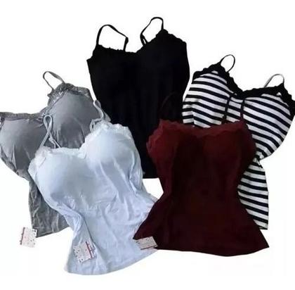 Imagem de Blusa Blusinha Com Bojo Viscolaycra De Alcinha