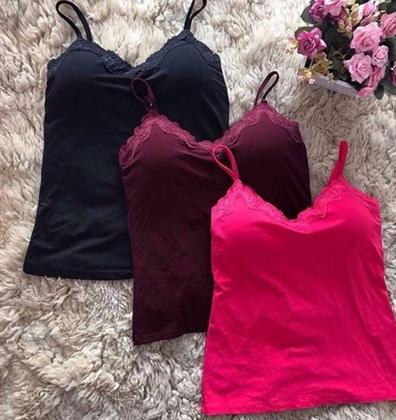 Imagem de Blusa Blusinha Com Bojo Viscolaycra De Alcinha