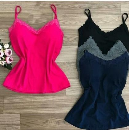 Imagem de Blusa Blusinha Com Bojo Viscolaycra De Alcinha