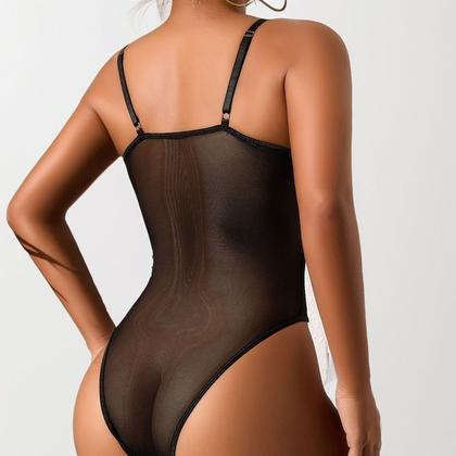 Imagem de Blusa Body Corselet Corpete Renda Balada Festa Sexy Preto Branco
