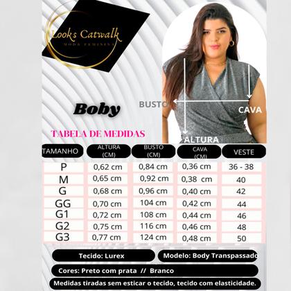 Imagem de Blusa Body Feminino Transpassada Brilho Moda Festa Balada