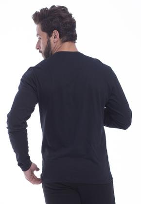 Imagem de Blusa Camisa Camiseta Manga Longa Masculina Lisa