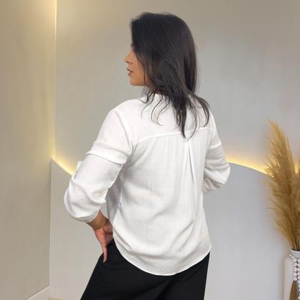Imagem de Blusa Camisa Feminina Social Botões Manga 3/4 Formal Laura