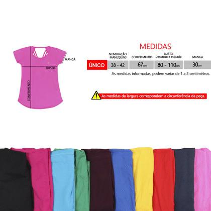 Imagem de Blusa Camiseta Fitness Feminino Manga DryFit Atividade Físicas Academia