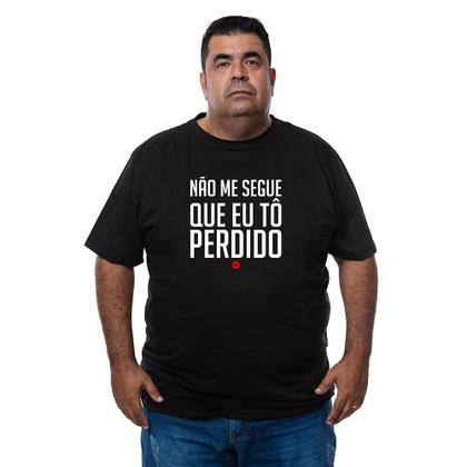 Imagem de Blusa Camiseta Masculina Plus Size Algodao Nao Me Segue Que Eu To Perdido Com Abridor Garrafa