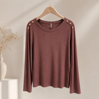 Imagem de Blusa Canelada Manga Longa Morena Flor