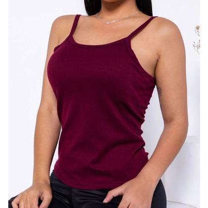 Imagem de Blusa canelada regata básica moda confortável