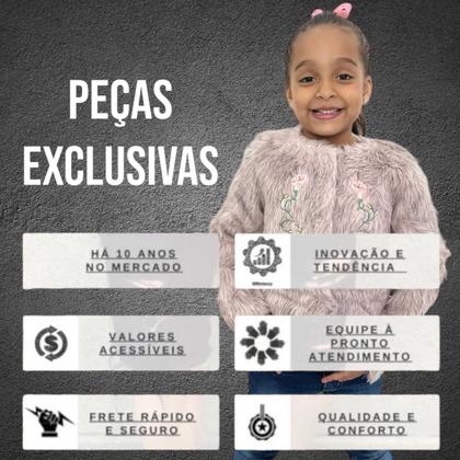 Imagem de Blusa Casaco De Pelinho Menina Infantil Com Botoes Inverno