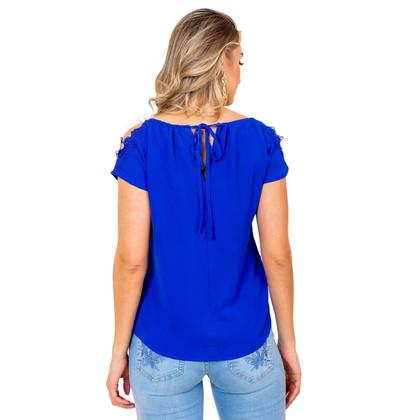 Imagem de Blusa ciganinha manga curta com renda