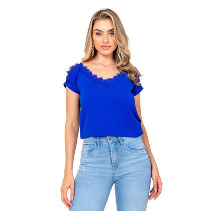 Imagem de Blusa ciganinha manga curta com renda