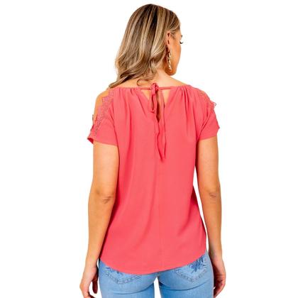 Imagem de Blusa ciganinha manga curta com renda