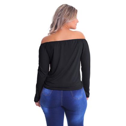 Imagem de Blusa Ciganinha Manga Longa Plus Size