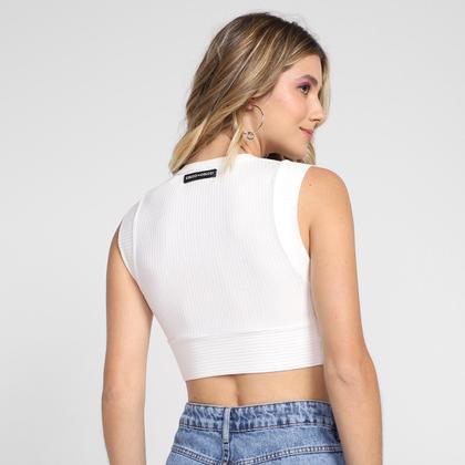Imagem de Blusa Colcci Cropped Nó Frontal Feminina