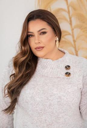Imagem de Blusa Comprida Plus Size Trico Max Pull Vestlegging