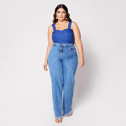 Imagem de Blusa Cropped de Alça Plus Estruturado com Bojo