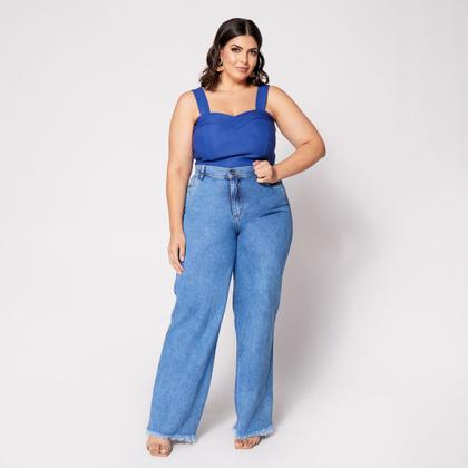 Imagem de Blusa Cropped de Alça Plus Estruturado com Bojo