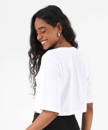 Imagem de Blusa Cropped Feminina Hello Kitty Sanrio Off White-27034