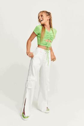 Imagem de Blusa Cropped Infanto Juvenil Feminina Verde