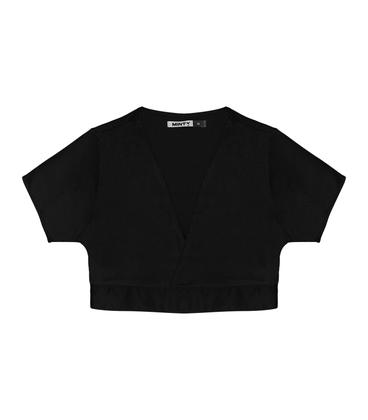 Imagem de Blusa Cropped Juvenil Em Viscopoly Minty Preto