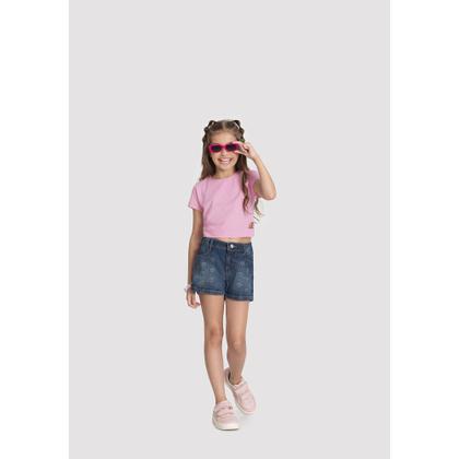 Imagem de Blusa Cropped Menina Alakazoo em Cotton na cor Rosa