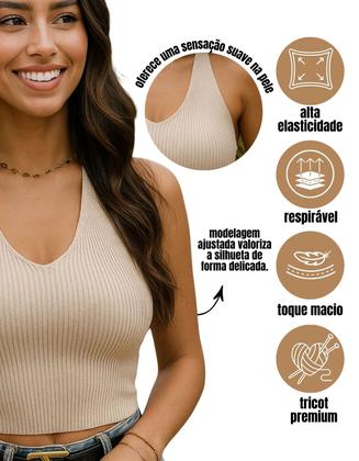 Imagem de Blusa Cropped Modal Feminino de Festa Dia a Dia ou Praia