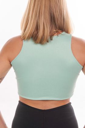 Imagem de Blusa Cropped Modelo Regata Com Decote Arredondado