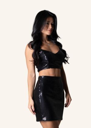 Imagem de Blusa Cropped Top Feminino Em Paetê