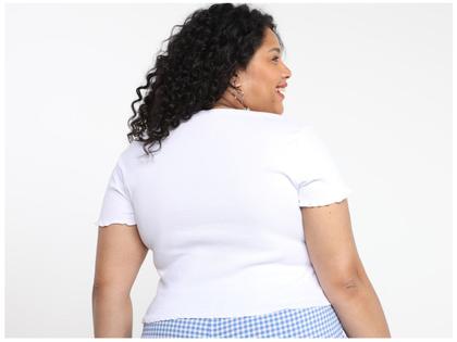 Imagem de Blusa Cropped Vista Magalu Manga Curta Ribana