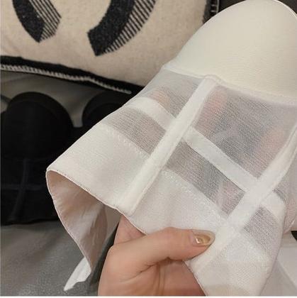 Imagem de Blusa Curta Cropped Corset Top Transparente Lycra Bojo Alça