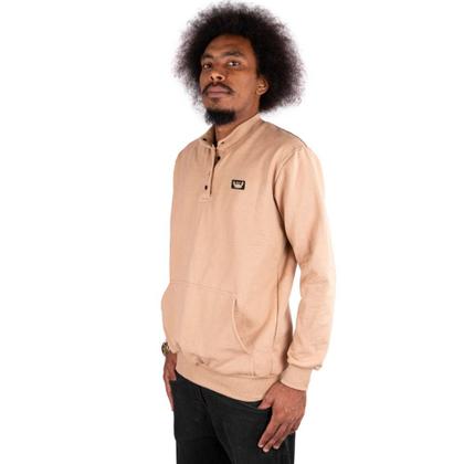 Imagem de Blusa De Frio Com Botão Moletom Sem Capuz Estampado