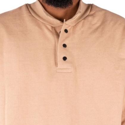 Imagem de Blusa De Frio Com Botão Moletom Sem Capuz Estampado