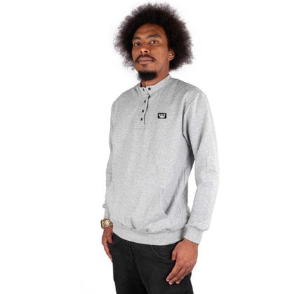 Imagem de Blusa De Frio Com Botão Moletom Sem Capuz Estampado