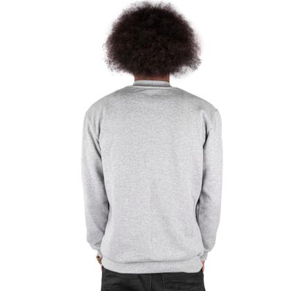 Imagem de Blusa De Frio Com Botão Moletom Sem Capuz Estampado