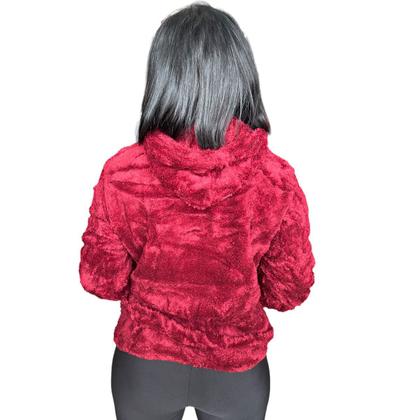 Imagem de Blusa De Frio Feminina Fechada Pelinho Casaco Felpudo Insta