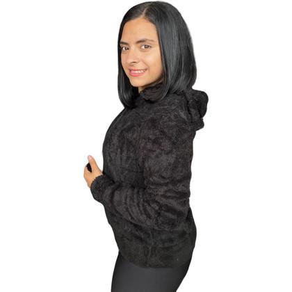 Imagem de Blusa De Frio Feminina Fechada Pelinho Casaco Felpudo Insta