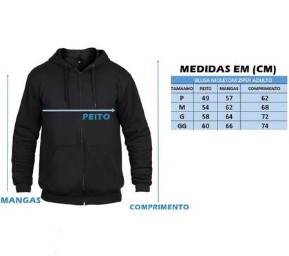 Imagem de Blusa De Frio Feminina Moletom Com Zíper e Capuz Canguru Flanelada Básica Tradicional