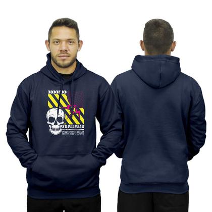 Imagem de Blusa de Frio Moletom Fechado Com Capuz Bolso Canguru Relaxado